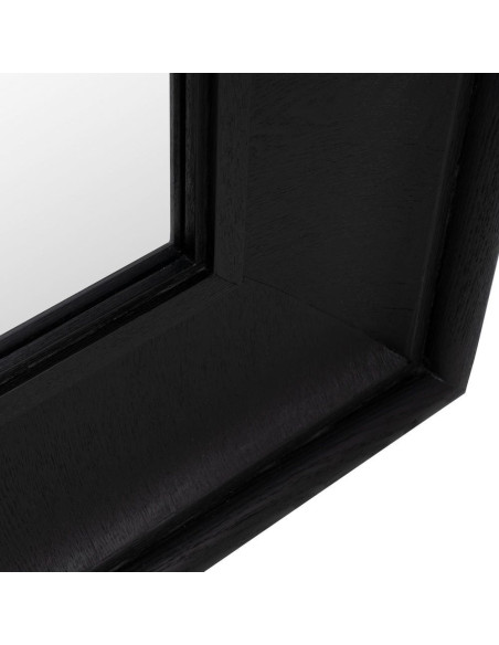 Grand Miroir mural XXL Rectangulaire 125x201 en Bois de frêne Noir Bois MDF Syora - 4