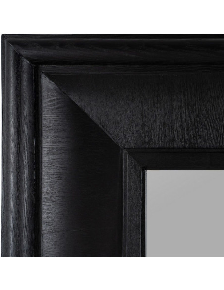 Grand Miroir mural XXL Rectangulaire 125x201 en Bois de frêne Noir Bois MDF Syora - 5