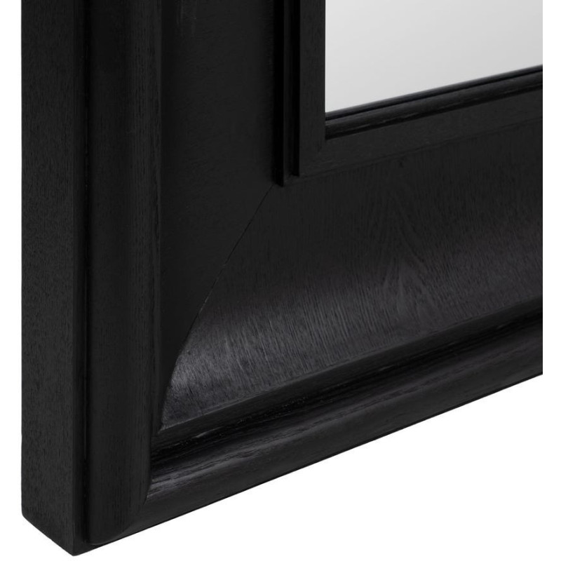 Grand Miroir mural XXL Rectangulaire 125x201 en Bois de frêne Noir Bois MDF Syora - 7