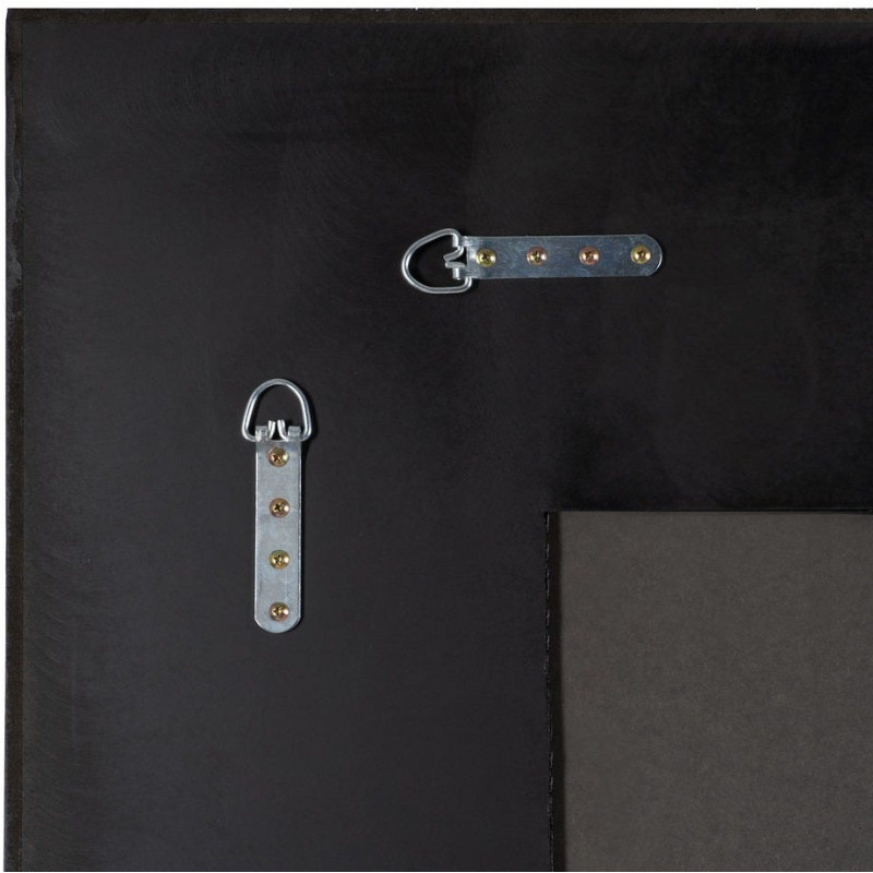 Grand Miroir mural XXL Rectangulaire 125x201 en Bois de frêne Noir Bois MDF Syora - 8