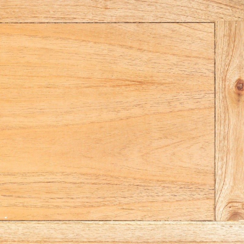 Meuble télé rustique chic 4 tiroirs 2 niches en Bois de mindi Naturel Vera - 9