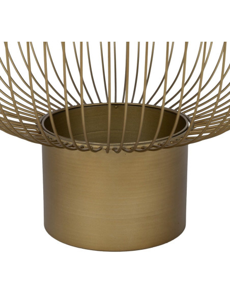 Table basse moderne chic Ronde en Métal Doré Verre Transparent Lueza (Lot de 2) - 8