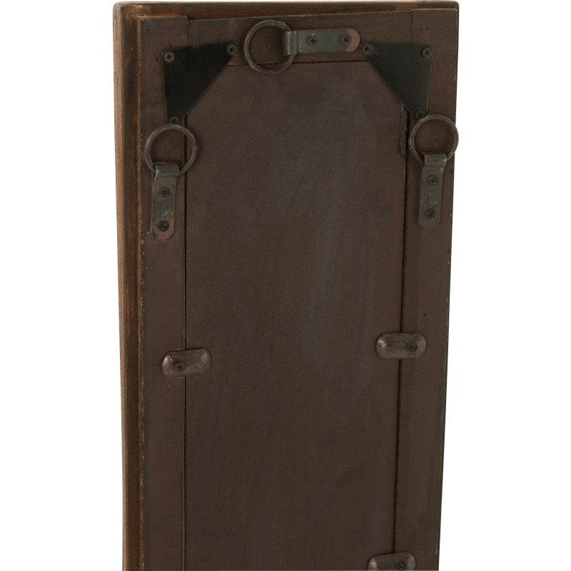 Miroir Mural Rectangulaire XL Hector en Bois recyclé Marron - 5