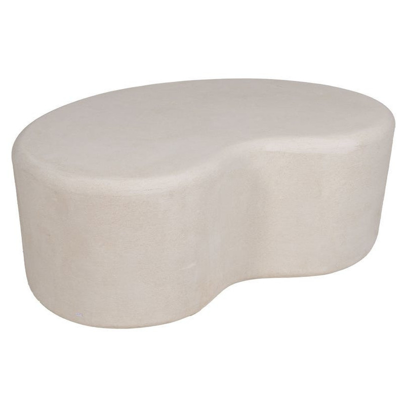 Grande Table basse minimaliste Organique en Bois MDF Blanc Wilma - 1