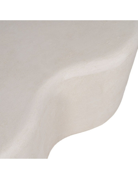 Grande Table basse minimaliste Organique en Bois MDF Blanc Wilma - 3