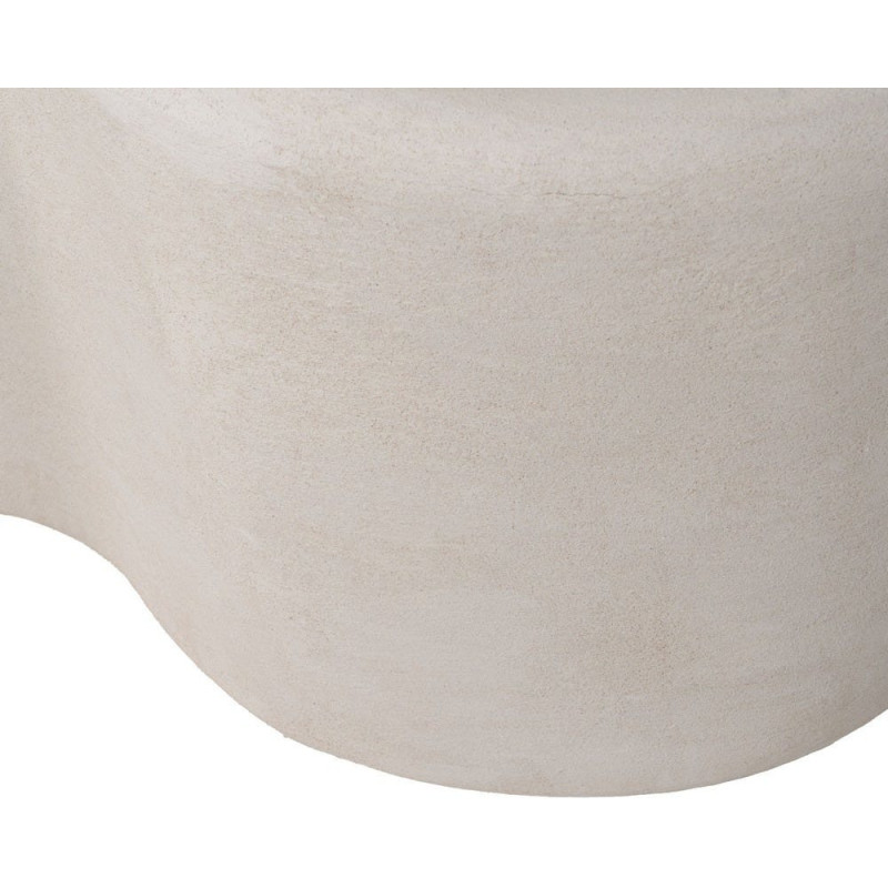 Grande Table basse minimaliste Organique en Bois MDF Blanc Wilma - 5