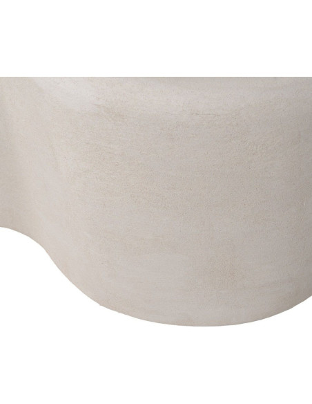 Grande Table basse minimaliste Organique en Bois MDF Blanc Wilma - 5