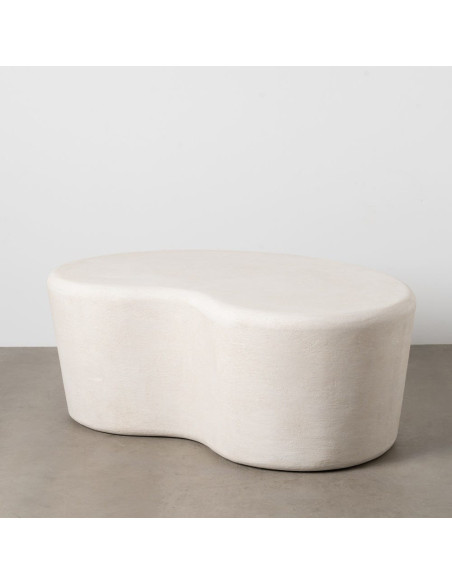 Grande Table basse minimaliste Organique en Bois MDF Blanc Wilma - 9