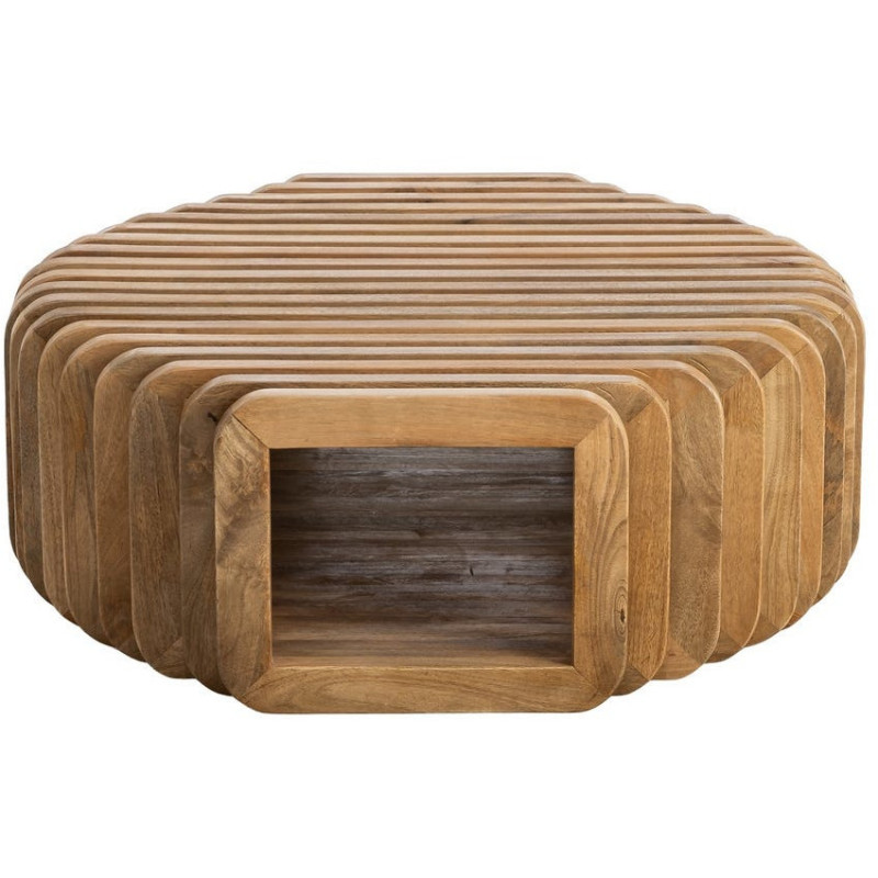 Table basse design Orignale en Bois de manguier Naturel Nehlia - 3