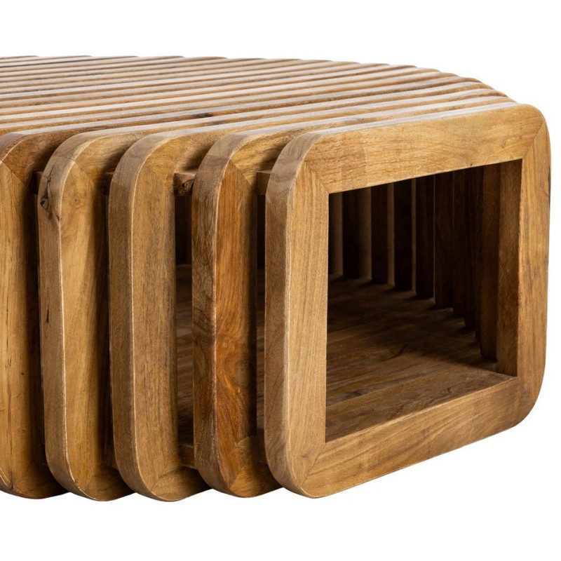 Table basse design Orignale en Bois de manguier Naturel Nehlia - 5