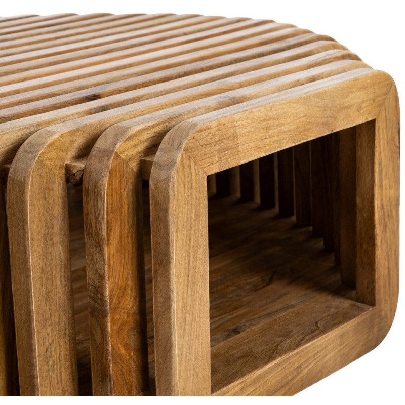 Table basse design Orignale en Bois de manguier Naturel Nehlia - 8