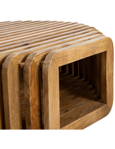 Table basse design Orignale en Bois de manguier Naturel Nehlia - 8