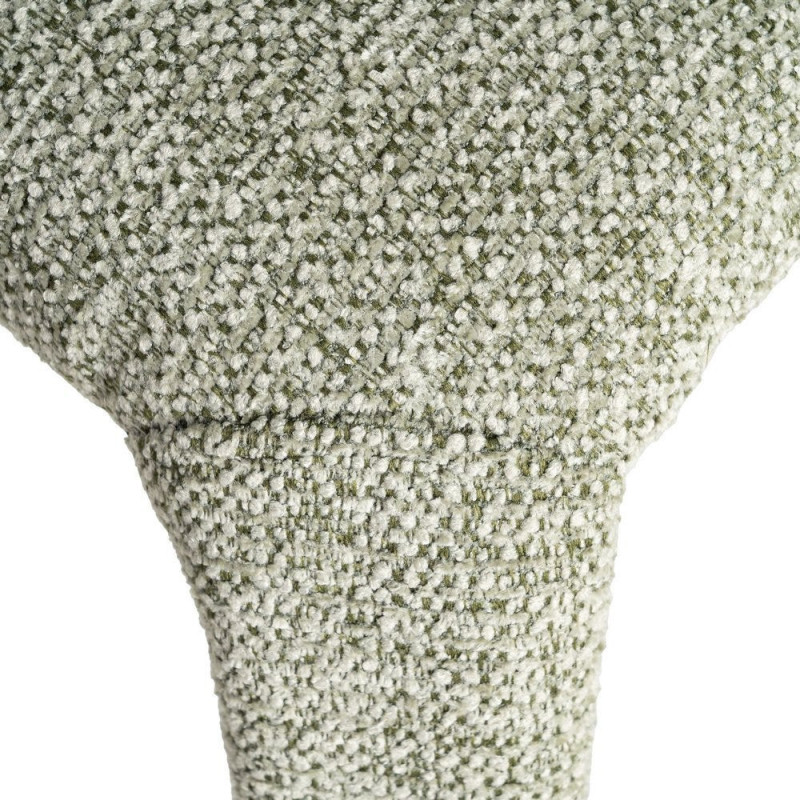 Fauteuil de table design chic en Tissu Vert Chiné Métal Uyana (Lot de 2) - 8