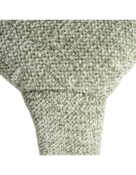 Fauteuil de table design chic en Tissu Vert Chiné Métal Uyana (Lot de 2) - 8