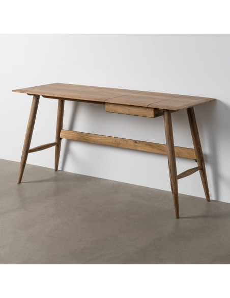 Bureau scandinave moderne 1 tiroir en Bois de manguier Naturel Noraya - 2