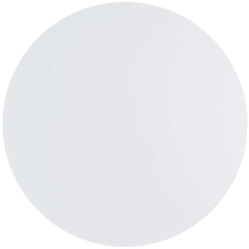 Table à manger moderne chic Ronde 4 personnes en Bois MDF Blanc Mélaminé Métal Blanc Oshira - 9