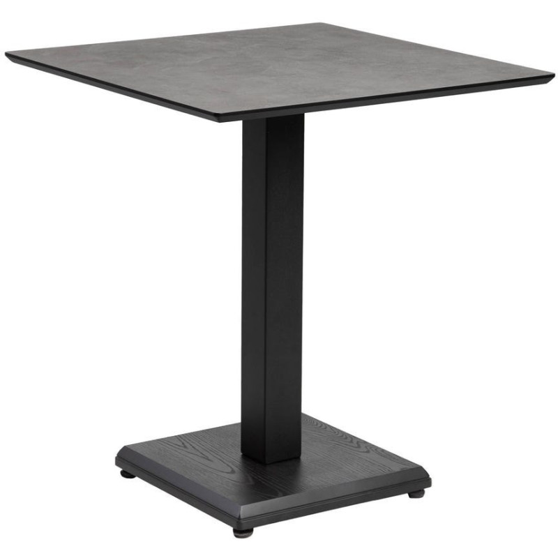 Table bistrot moderne Carrée 4 personnes en Métal Graphite anthracite Bois MDF Alaro - 1