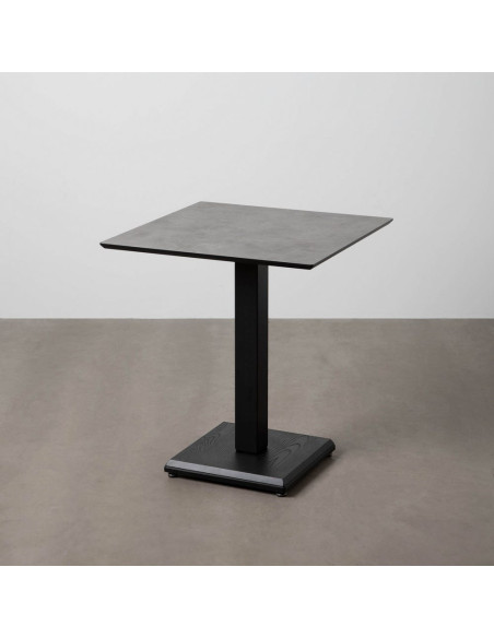 Table bistrot moderne Carrée 4 personnes en Métal Graphite anthracite Bois MDF Alaro - 6