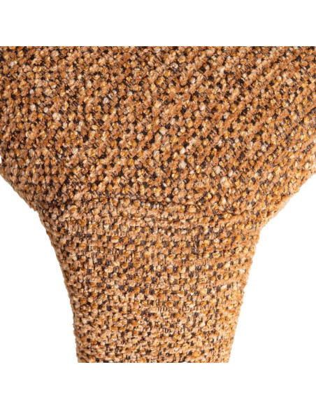 Fauteuil de table design chic en Tissu Marron Chiné Métal Uyana (Lot de 2) - 8