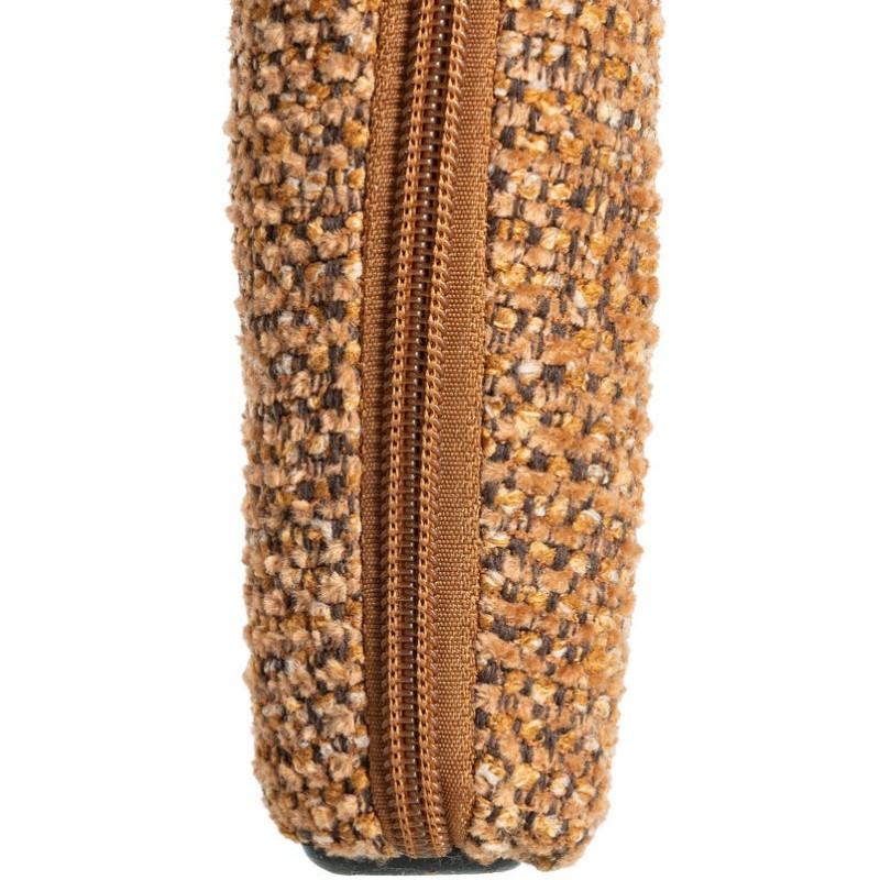 Fauteuil de table design chic en Tissu Marron Chiné Métal Uyana (Lot de 2) - 9