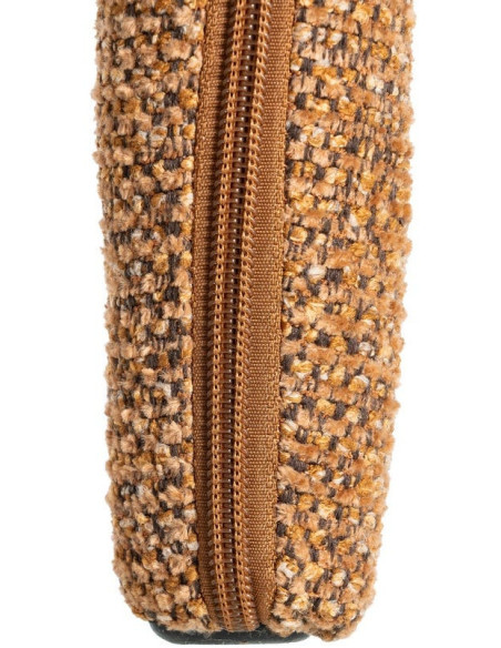 Fauteuil de table design chic en Tissu Marron Chiné Métal Uyana (Lot de 2) - 9