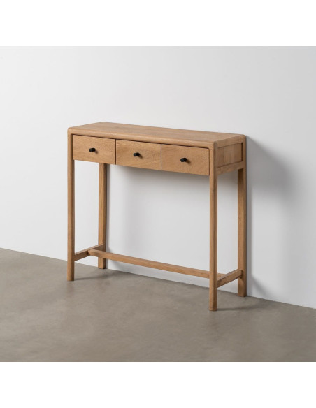 Console moderne Rectangulaire 3 tiroirs en Bois de manguier Naturel Macarella - 2