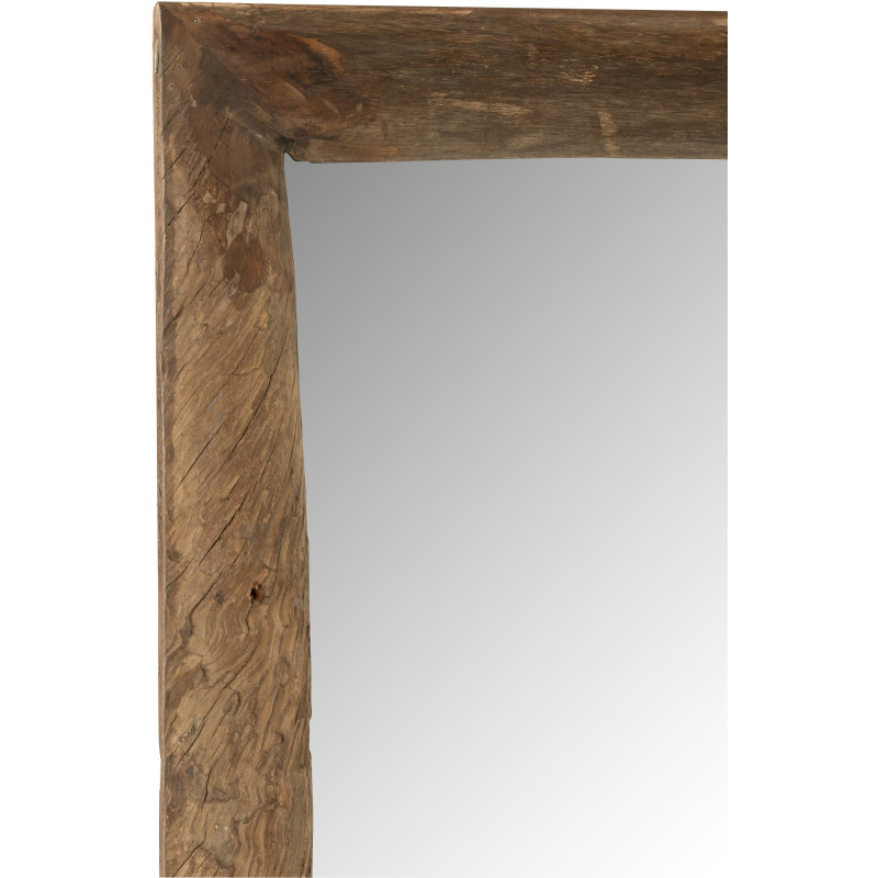 Miroir Mural Rectangulaire XXL Hector en Bois recyclé Marron - 2