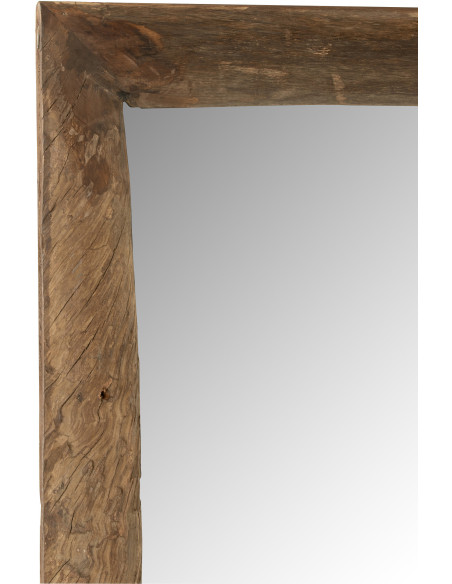 Miroir Mural Rectangulaire XXL Hector en Bois recyclé Marron - 2