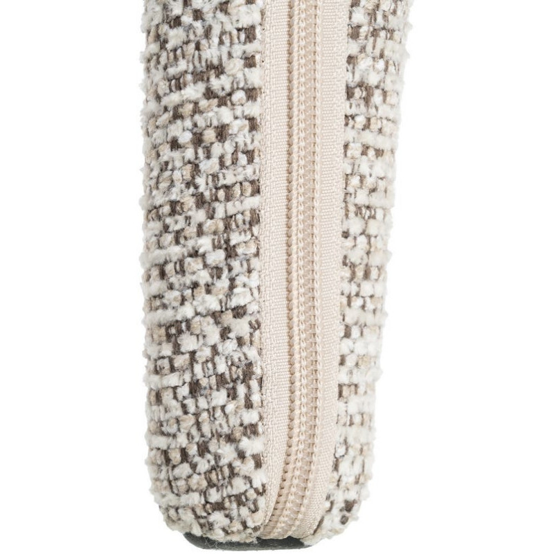 Fauteuil de table design chic en Tissu Gris Chiné Métal Uyana (Lot de 2) - 9