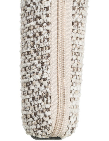 Fauteuil de table design chic en Tissu Gris Chiné Métal Uyana (Lot de 2) - 9