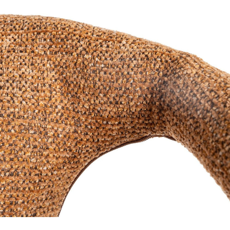 Fauteuil de table moderne chic en Tissu Marron Chiné Métal Fuzara (Lot de 2) - 9