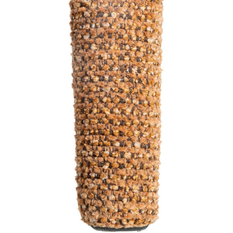 Fauteuil de table moderne chic en Tissu Marron Chiné Métal Fuzara (Lot de 2) - 10