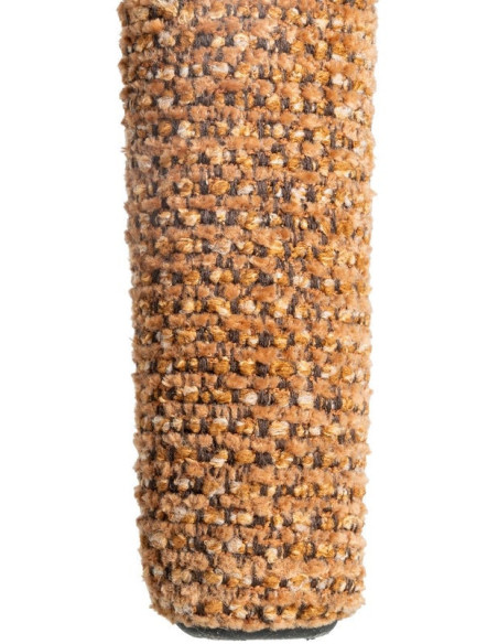 Fauteuil de table moderne chic en Tissu Marron Chiné Métal Fuzara (Lot de 2) - 10