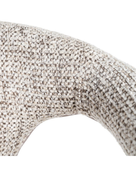 Fauteuil de table moderne chic en Tissu Gris Chiné Métal Fuzara (Lot de 2) - 9