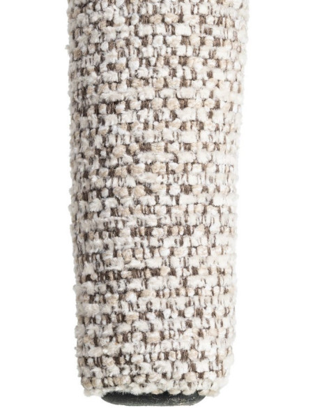 Fauteuil de table moderne chic en Tissu Gris Chiné Métal Fuzara (Lot de 2) - 10