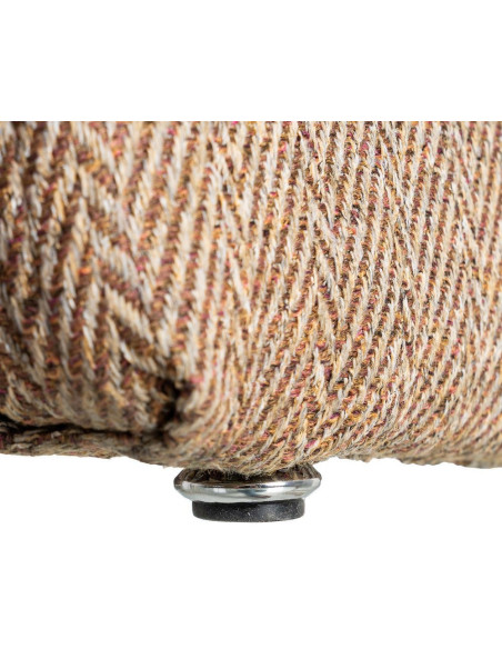 Fauteuil de table moderne Kalora en Tissu Marron Motif chevrons Métal (Lot de 2) - 10