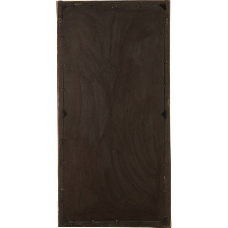 Miroir Mural Rectangulaire XXL Hector en Bois recyclé Marron - 3