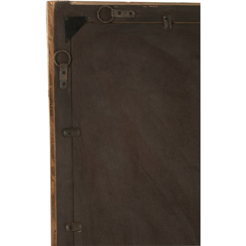 Miroir Mural Rectangulaire XXL Hector en Bois recyclé Marron - 4