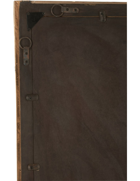 Miroir Mural Rectangulaire XXL Hector en Bois recyclé Marron - 4