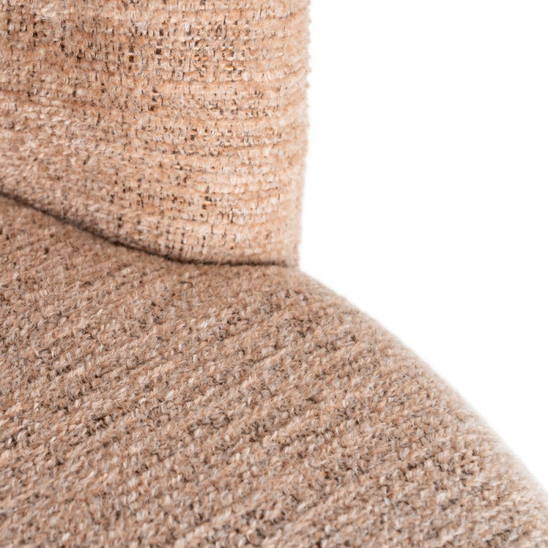 Fauteuil de table pivotant en Tissu Rose pêche Bois MDF Mahira - 10