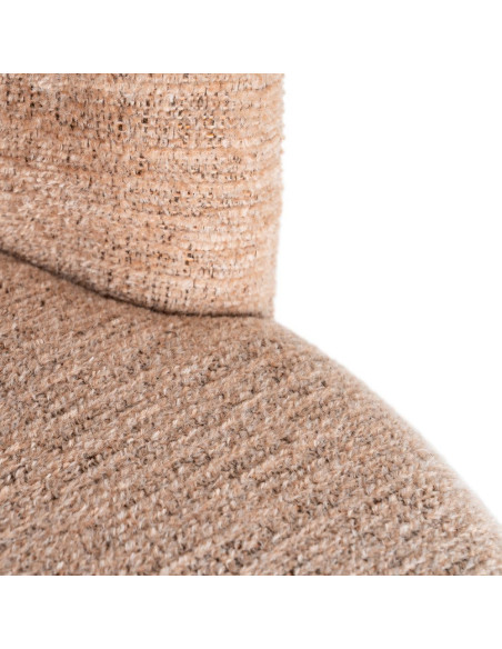 Fauteuil de table pivotant en Tissu Rose pêche Bois MDF Mahira - 10