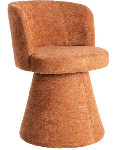 Fauteuil de table pivotant en Tissu Orange citrouille Bois MDF Mahira - 1