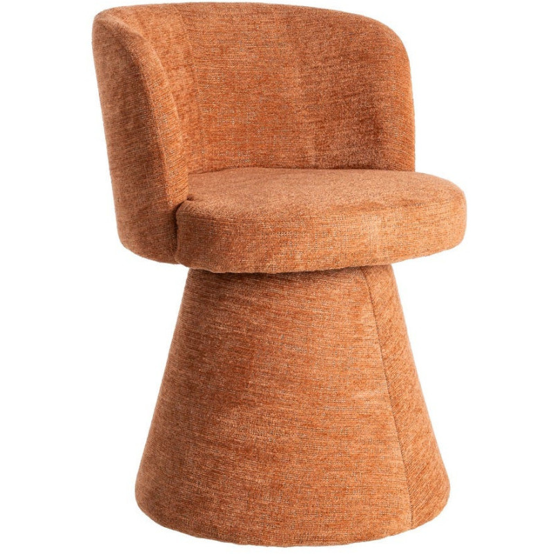 Fauteuil de table pivotant en Tissu Orange citrouille Bois MDF Mahira - 1