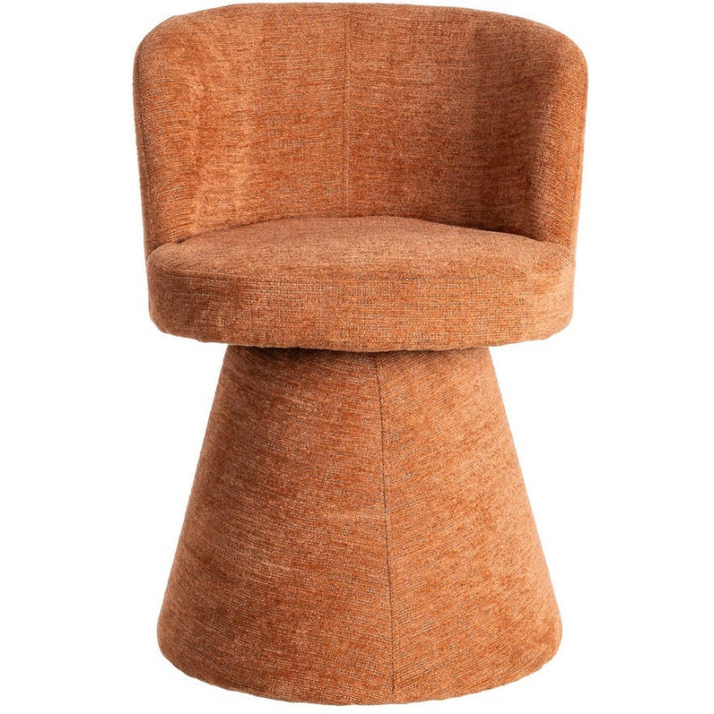 Fauteuil de table pivotant en Tissu Orange citrouille Bois MDF Mahira - 3
