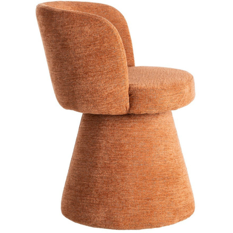 Fauteuil de table pivotant en Tissu Orange citrouille Bois MDF Mahira - 4