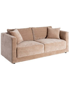 Canapé moderne chic 3 places en Tissu Taupe vieilli Bois Gorm - 1