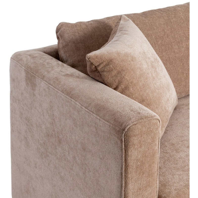Canapé moderne chic 3 places en Tissu Taupe vieilli Bois Gorm - 5