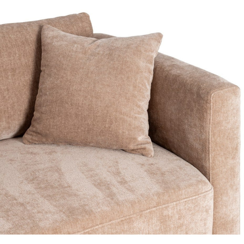 Canapé moderne chic 3 places en Tissu Taupe vieilli Bois Gorm - 6