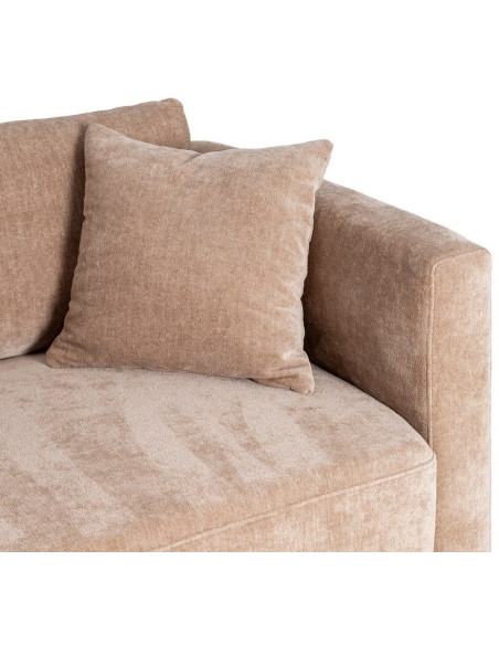 Canapé moderne chic 3 places en Tissu Taupe vieilli Bois Gorm - 6