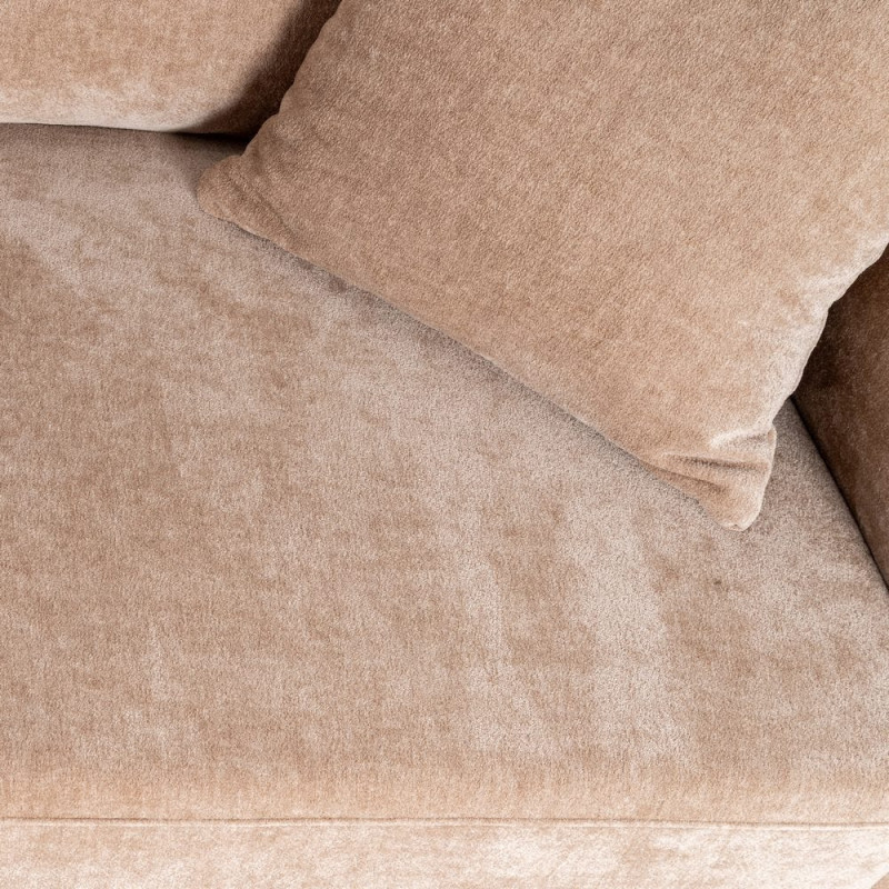 Canapé moderne chic 3 places en Tissu Taupe vieilli Bois Gorm - 7